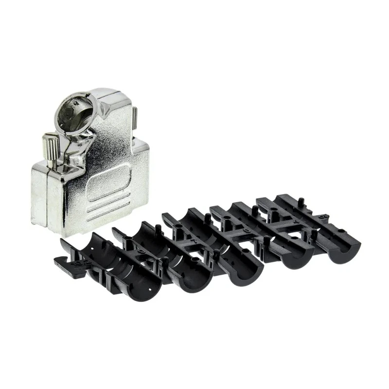 HARTING Metal Right Angle D-Sub Backshell 15 Contacts IP67 Strain Relief 09670150333