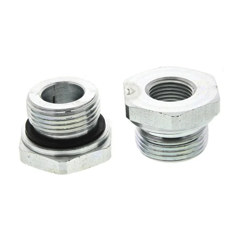 Parker Hydraulic Straight Threaded Reducer Male/Female G Stainless Steel Zinc Plated RI1EDX1/2CF