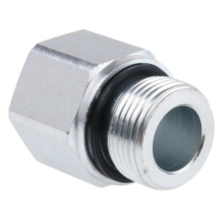 Parker Hydraulic Straight Threaded Reducer Male G, Steel, Hose Inside Diameter 0.75 in RI3/4EDX1/2CF