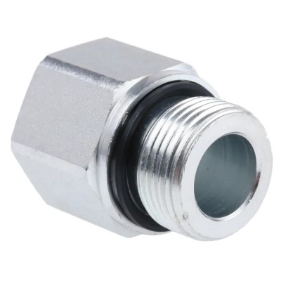 Parker Hydraulic Straight Threaded Reducer Male G, Steel, Hose Inside Diameter 0.75 in RI3/4EDX1/2CF