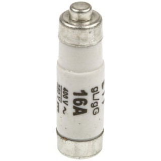 ETI 16A 400V AC D01 Neozed Fuse, Ceramic Body, Grey Cap, 50mm Length, E14 Thread Size 2211005