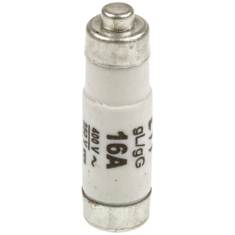 ETI 16A 400V AC D01 Neozed Fuse, Ceramic Body, Grey Cap, 50mm Length, E14 Thread Size 2211005
