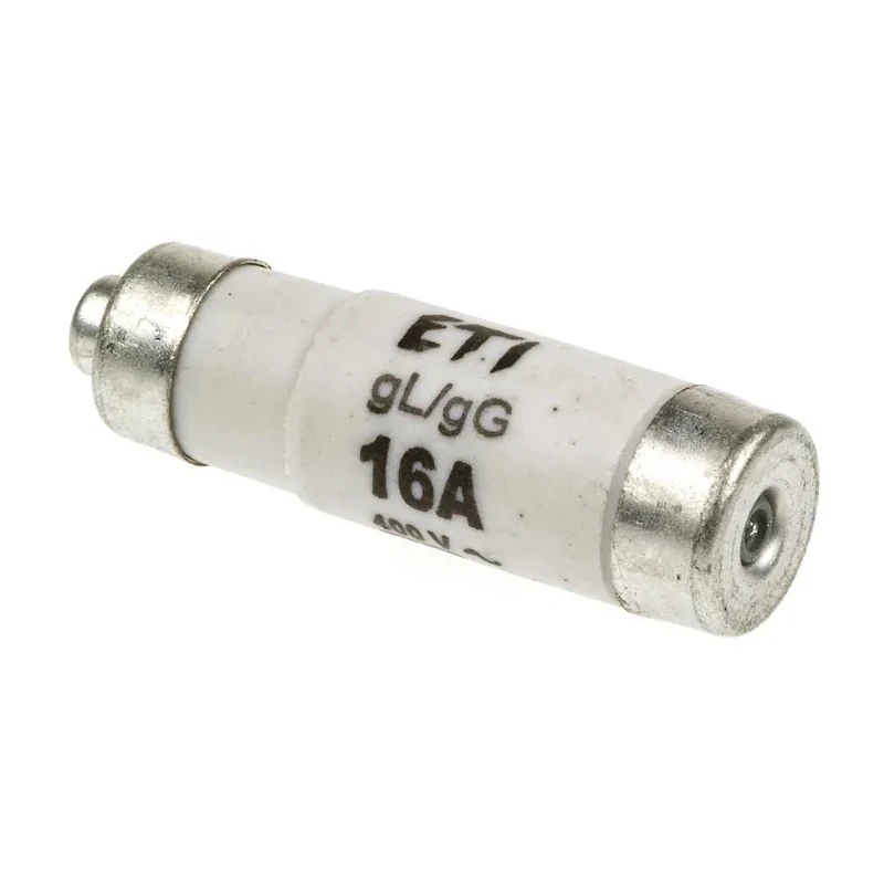 ETI 16A 400V AC D01 Neozed Fuse, Ceramic Body, Grey Cap, 50mm Length, E14 Thread Size 2211005