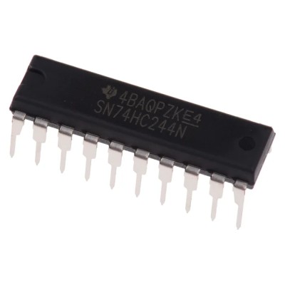 Texas Instruments 8-Channel Buffer & Line Driver, 3 State, Non-Inverting, 20-Pin PDIP SN74HC244N