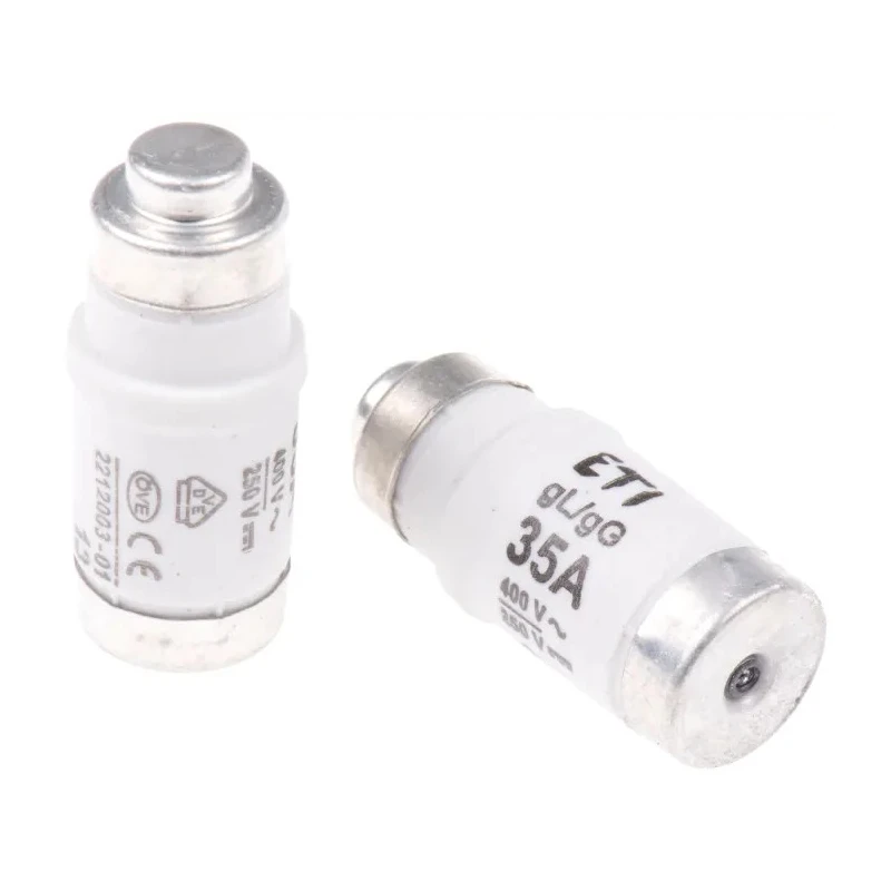 ETI 35A, 400V AC D02 Neozed Fuse E18 Thread Size Ceramic Body D-fuse Series 2212003