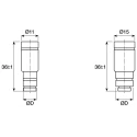 ETI 35A, 400V AC D02 Neozed Fuse E18 Thread Size Ceramic Body D-fuse Series 2212003