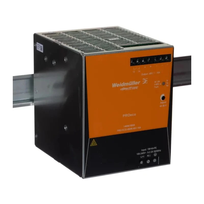 Weidmüller PRO ECO DIN Rail Switch-Mode Power Supply Unit AC/DC Input 85-264V AC, 80-370V DC, 10 A Output, 56V DC 1469610000