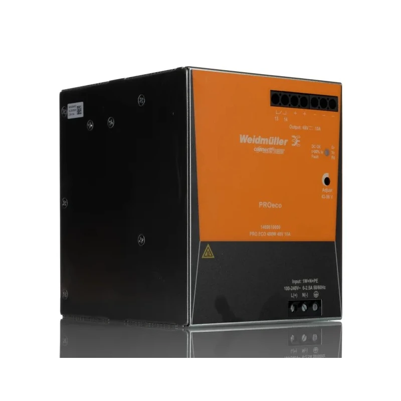 Weidmüller PRO ECO DIN Rail Switch-Mode Power Supply Unit AC/DC Input 85-264V AC, 80-370V DC, 10 A Output, 56V DC 1469610000