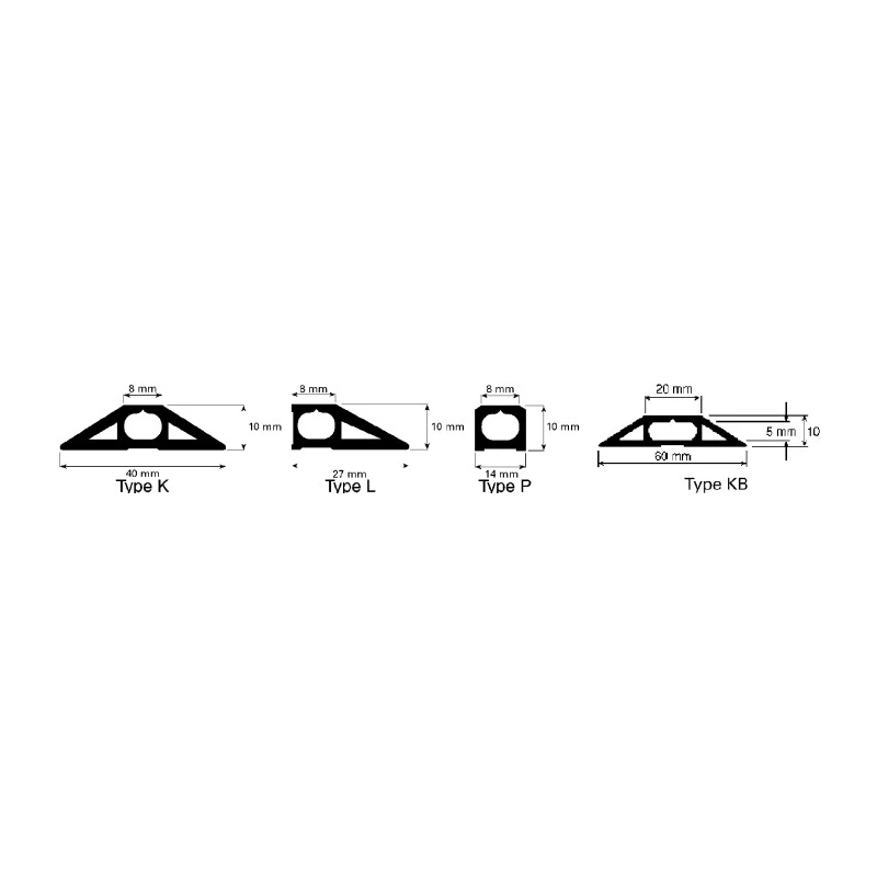 RS PRO 9 m Length Grey Cable Cover Cable Protector 27 mm Width RS PRO 26100315