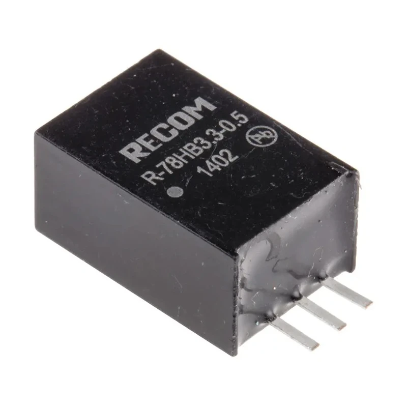 Recom Switching Regulator Through Hole 3.3V DC Output Voltage 72V DC Input 500mA Output Current R-78HB3.3-0.5