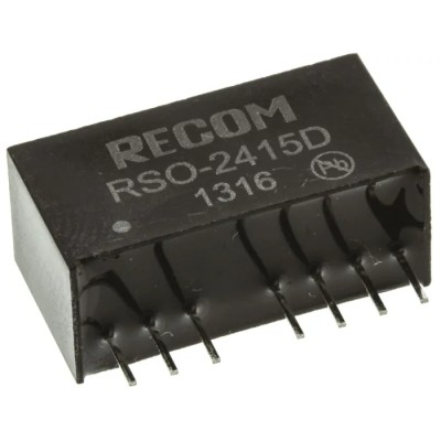 Recom DC/DC Converter 18-36V Input ±15V Output, 1W Power, Through Hole Mount RSO-2415D
