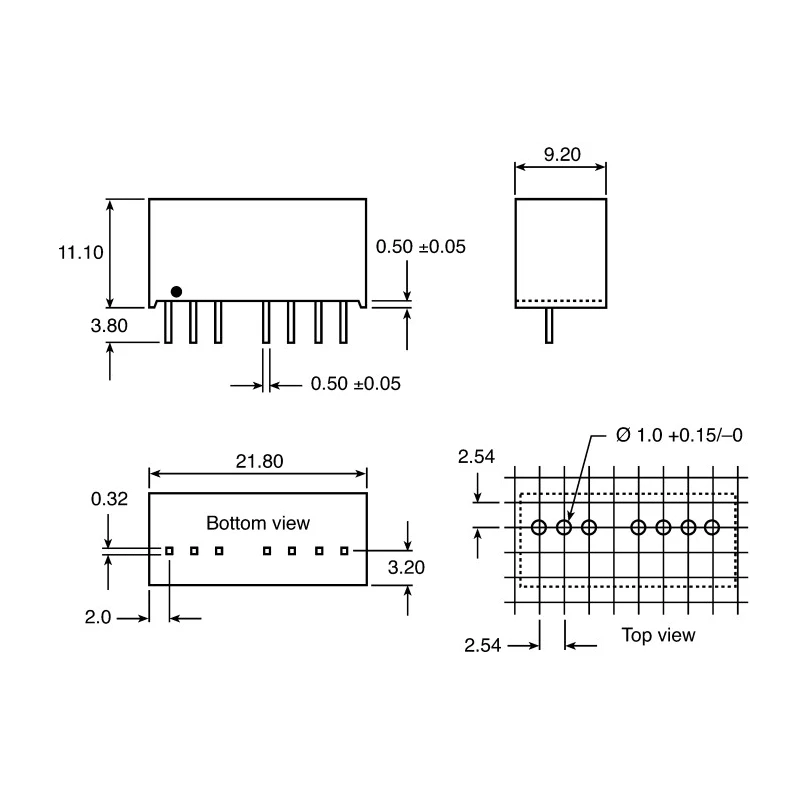 Recom DC/DC Converter 18-36V Input ±15V Output, 1W Power, Through Hole Mount RSO-2415D