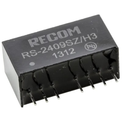 Recom DC/DC Converter 9V DC Output 222 mA 36V DC Input 2 W Through Hole SIP Package RS-2409SZ/H3