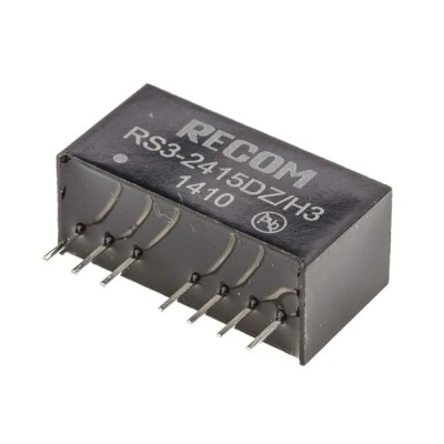 Recom RS3 DC/DC Converter 15V DC 100mA Output, 27V DC Input, 3W Power, Through Hole Mount RS3-2415DZ/H3