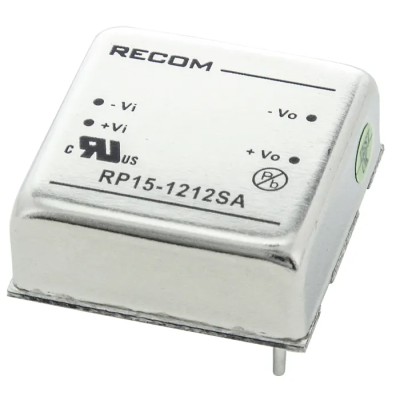 Recom DC/DC Converter  12V DC Output, 1.3 A, 15 W, 18V/9V Input, Through Hole Mount RP15