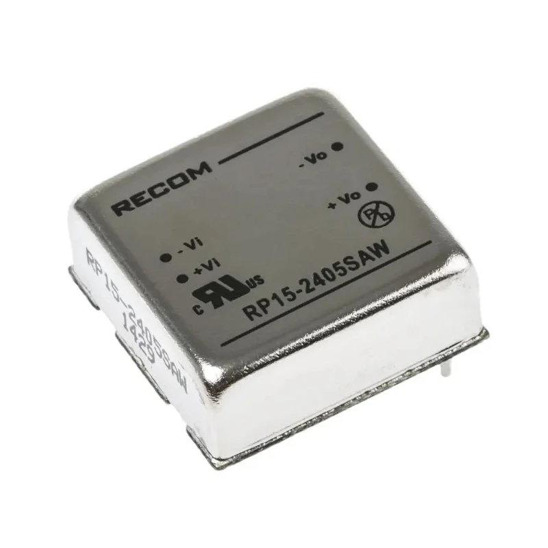 Recom RP15 AW DC/DC Converter 5V 3A 36V Input 9V Input 15W Through Hole 6-Pin 85°C Max Temperature RP15