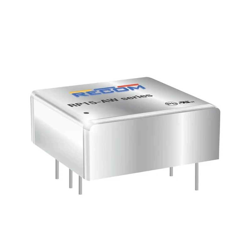 Recom RP15 AW DC/DC Converter 5V 3A 36V Input 9V Input 15W Through Hole 6-Pin 85°C Max Temperature RP15