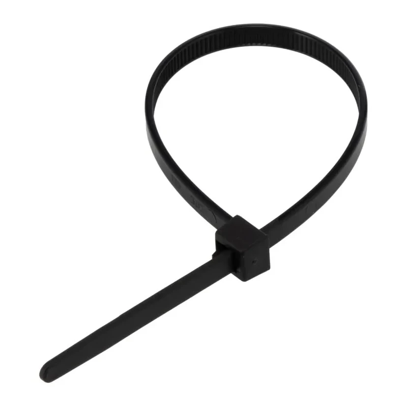 HellermannTyton Releasable Cable Tie Black Polyamide 66 200 mm x 4.6 mm Tensile Strength 200N 115-02200 RELK2R-PA66-BK