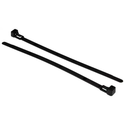 HellermannTyton Cable Tie Releasable Black Polyamide 66 180 mm x 6.5 mm 150N Tensile Strength 115-00027 REL180-PA66-BK