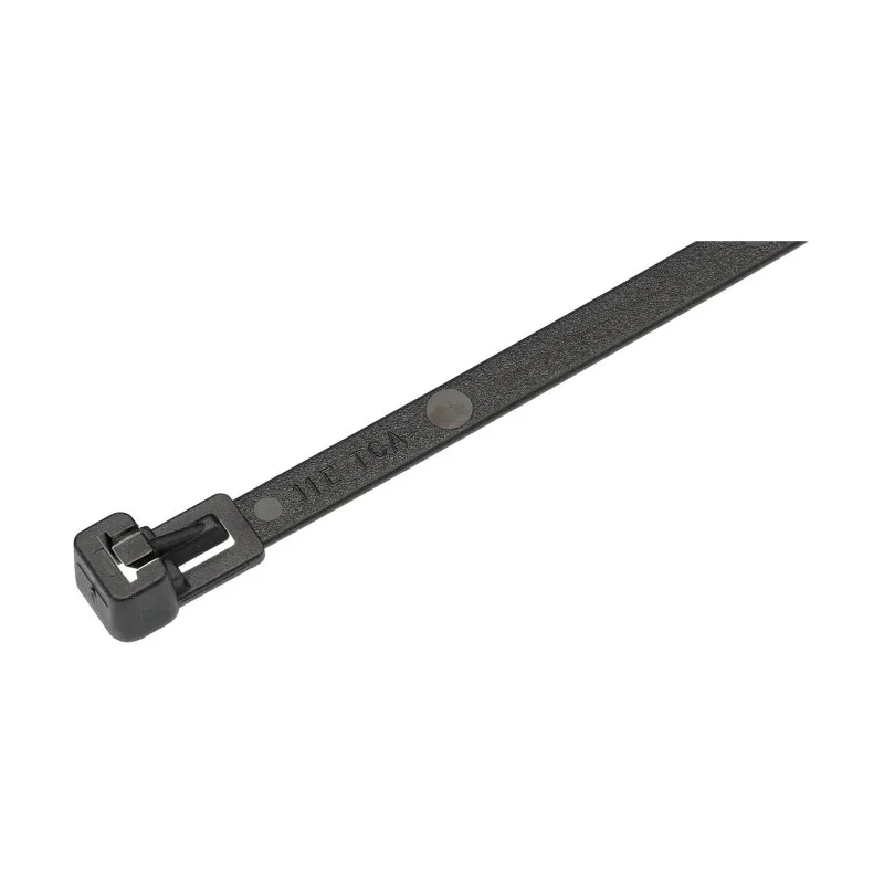 HellermannTyton Cable Tie Releasable Black Polyamide 66 180 mm x 6.5 mm 150N Tensile Strength 115-00027 REL180-PA66-BK