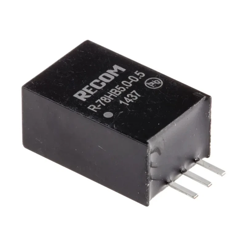 Recom Switching Regulator Through Hole 5V DC Output Voltage 72V DC Maximum Input Voltage 500mA Output Current R-78HB5.0-0.5