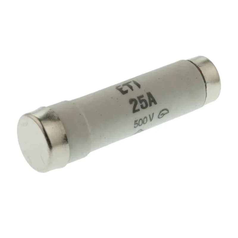 ETI D1 Diazed Fuse, 25A Current Rating, 500V AC Voltage, Ceramic Body, Yellow Cap, Breaking Capacity 50kA 2311207