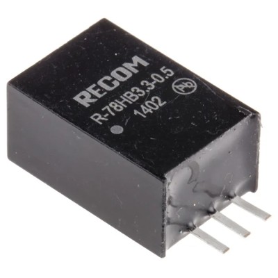 Recom Switching Regulator Through Hole 3.3V DC Output Voltage 72V DC Input Voltage 500mA Output Current R-78HB3.3-0.5