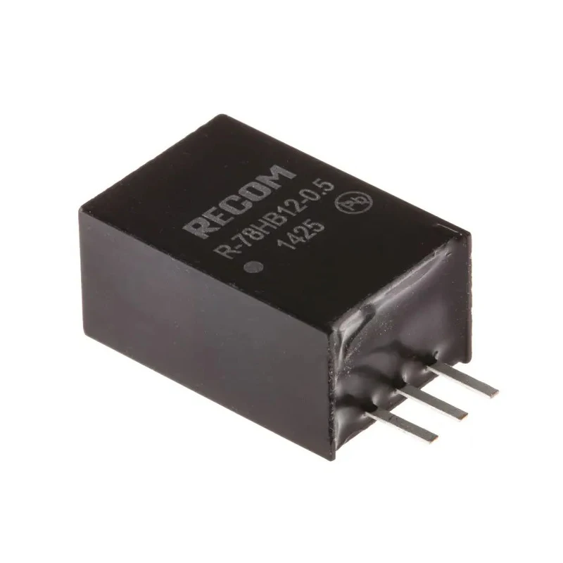Recom Switching Regulator Through Hole 12V DC Output Voltage 72V DC Input, 500mA Output Current, 6W Power R-78HB12-0.5