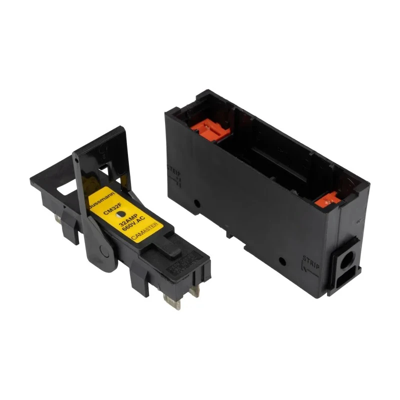 Eaton 32A Rail Mount Fuse Holder, 1 Pole, Front Connected, Silver Plated Copper Contacts, 660V AC CM32F