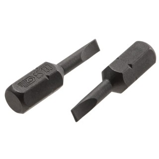 Facom Steel Screwdriver Bit, 6.35 mm Drive Size, 25 mm Overall Length, Blade Width 3 mm, Blade Thickness 0.5 mm ES.133