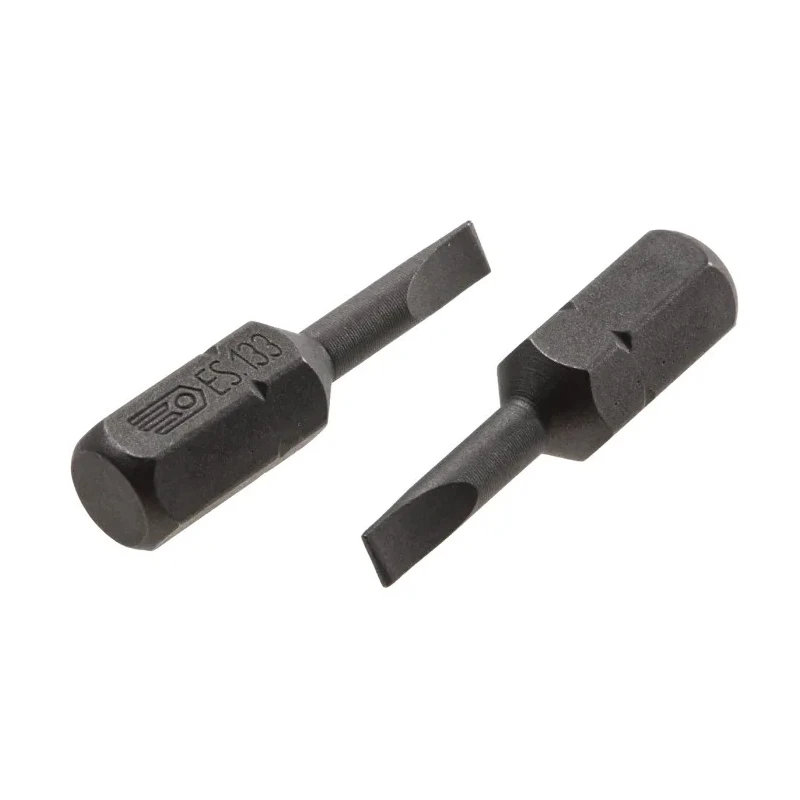 Facom Steel Screwdriver Bit, 6.35 mm Drive Size, 25 mm Overall Length, Blade Width 3 mm, Blade Thickness 0.5 mm ES.133