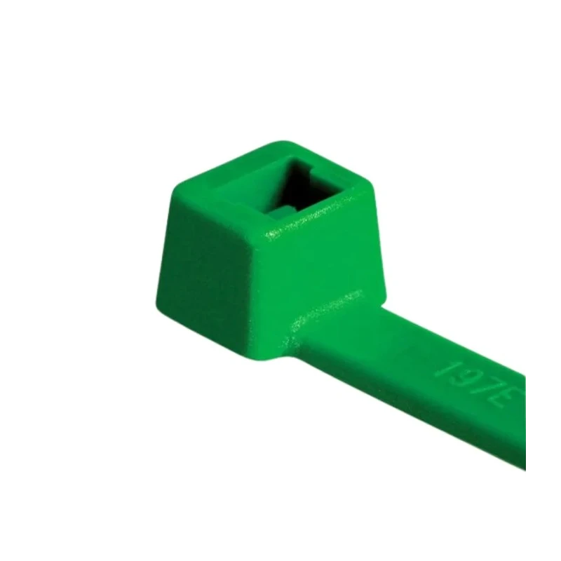 HellermannTyton Cable Tie, Non-Releasable, 100 mm x 2.5 mm, Green, Polyamide 66, T18R Series 111-01815 T18R-PA66-GN