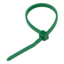 HellermannTyton Cable Tie, Non-Releasable, 100 mm x 2.5 mm, Green, Polyamide 66, T18R Series 111-01815 T18R-PA66-GN