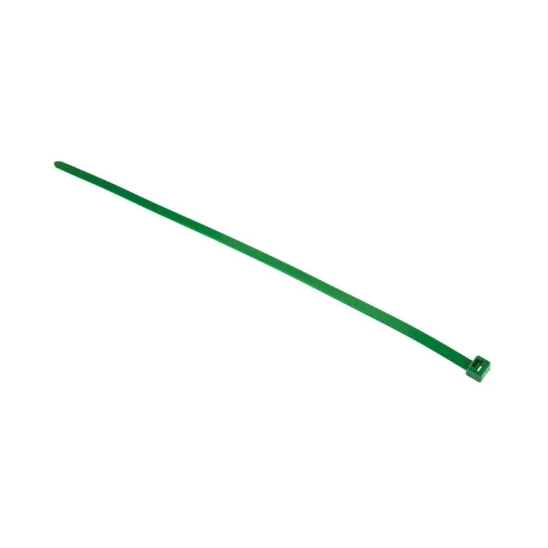 HellermannTyton Cable Tie, Non-Releasable, 380 mm x 7.6 mm, Green Polyamide 66 111-12001 T120R(E)-PA66-GN