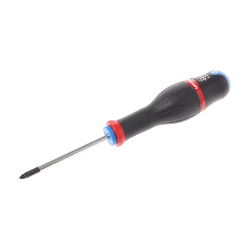 Facom Standard Screwdriver with PZ1 Tip, 75 mm Blade Length, 184 mm Overall Length, Bi-Material Handle ATD1X75