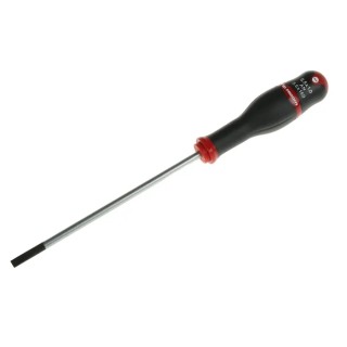 Facom Insulated Standard Slotted Screwdriver 150 mm Blade, 259 mm Overall AT5.5X150