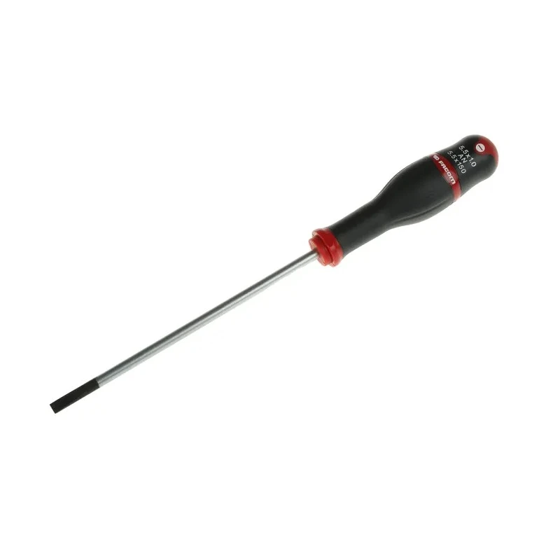 Facom Insulated Standard Slotted Screwdriver 150 mm Blade, 259 mm Overall AT5.5X150