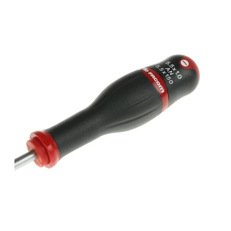Facom Insulated Standard Slotted Screwdriver 150 mm Blade, 259 mm Overall AT5.5X150