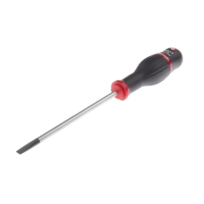 Facom Slotted Screwdriver, 150 mm Blade, 270 mm Overall Length, Insulated Bi-Material Handle AT6.5X150