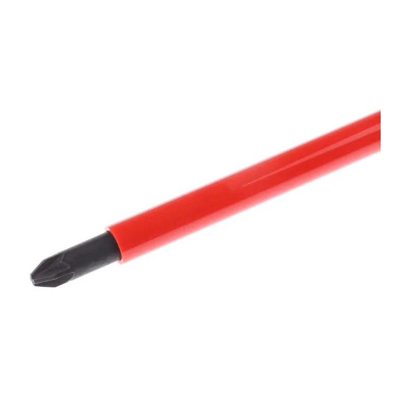 Facom Insulated Screwdriver PZ2 Tip 125 mm Blade, Bi-Material Handle, Silicon Carbide Steel Blade, VDE/1000V ATD2X125VE