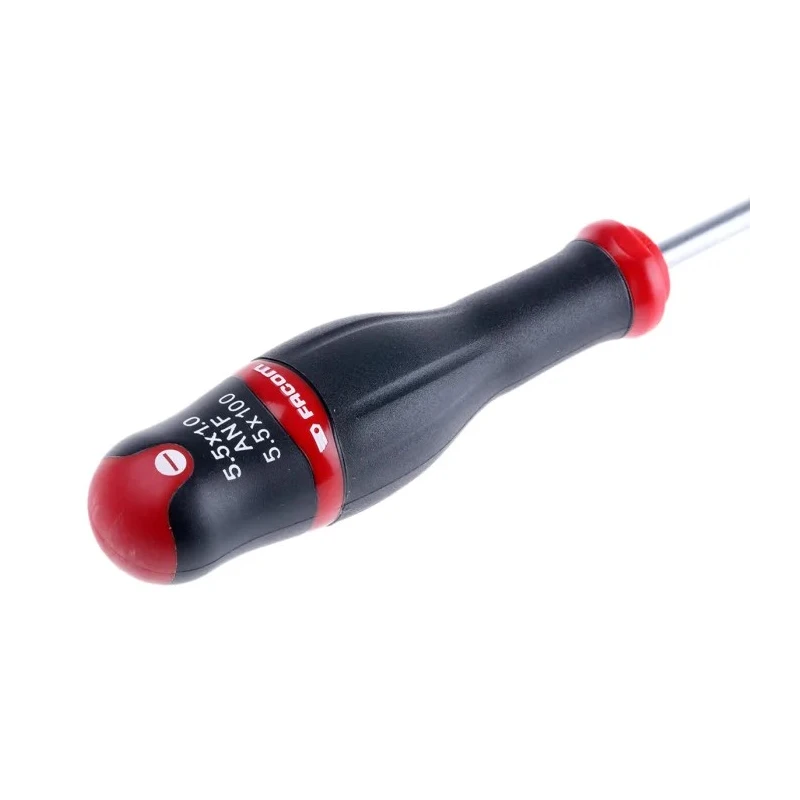Facom Standard Slotted Screwdriver with 100 mm Blade, 209mm Overall Length ATF5.5X100