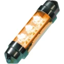 JKL Components LED Car Bulb Festoon Shape Yellow 12V dc 20mA 2lm LE-0603-02Y