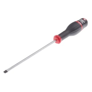 Facom Standard Slotted Screwdriver 150 mm Blade, 259 mm Overall Length, Insulated Bi-Material Handle ATF5.5X150