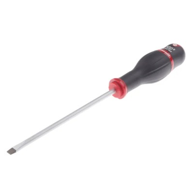 Facom Slotted Screwdriver, 150 mm Blade, 270 mm Overall, Insulated, Bi-Material Handle ATF6.5X150