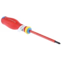 Facom Insulated Screwdriver, PZ1 Tip, 100 mm Blade, VDE/1000V Approved, Bi-Material Handle ATD1X100VE