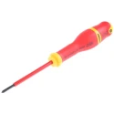 Facom Insulated Screwdriver PH0 Tip 75 mm Blade Bi-Material Handle Silicon Carbide Steel ATP0X75VE