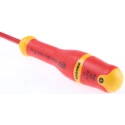 Facom Insulated Screwdriver PH0 Tip 75 mm Blade Bi-Material Handle Silicon Carbide Steel ATP0X75VE