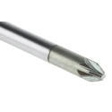 Facom Pozidriv Screwdriver with PZ2 Tip, 125 mm Blade Length, 245 mm Overall Length, Bi-Material Handle ATD2X125