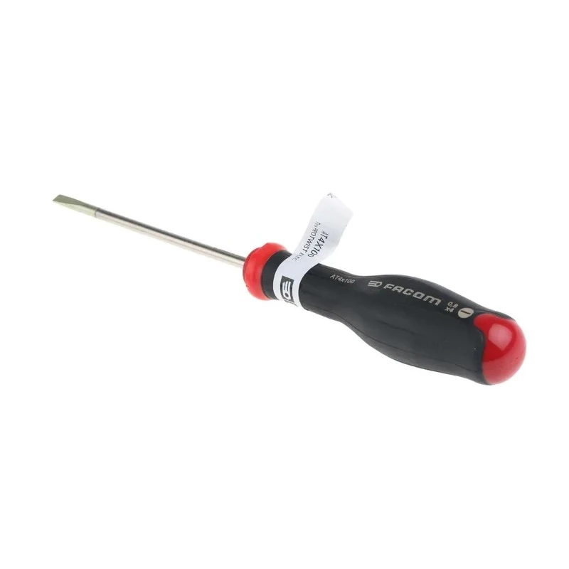 Facom Slotted Screwdriver with 100 mm Blade and 209 mm Overall Length AT4X100