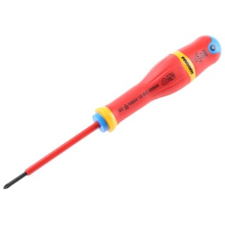 Facom Insulated Screwdriver PZ0 Tip 75 mm Blade VDE 1000V Approved 179mm Overall ATD0X75VE
